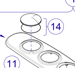 Midmark CONSOLE TOP PLUG ASSEMBLY