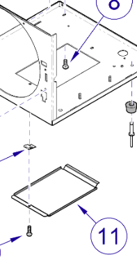 Midmark M9 and M11 BASE INSPECTION PLATE