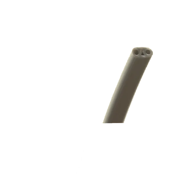 2-hole asepsis syringe tubing, straight sterling per ft.