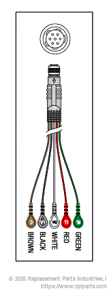 TELEMETRY CABLE - 5 LEAD SNAP KEB015
