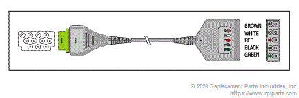 PATIENT CABLE-5 LEAD DUAL KEC003