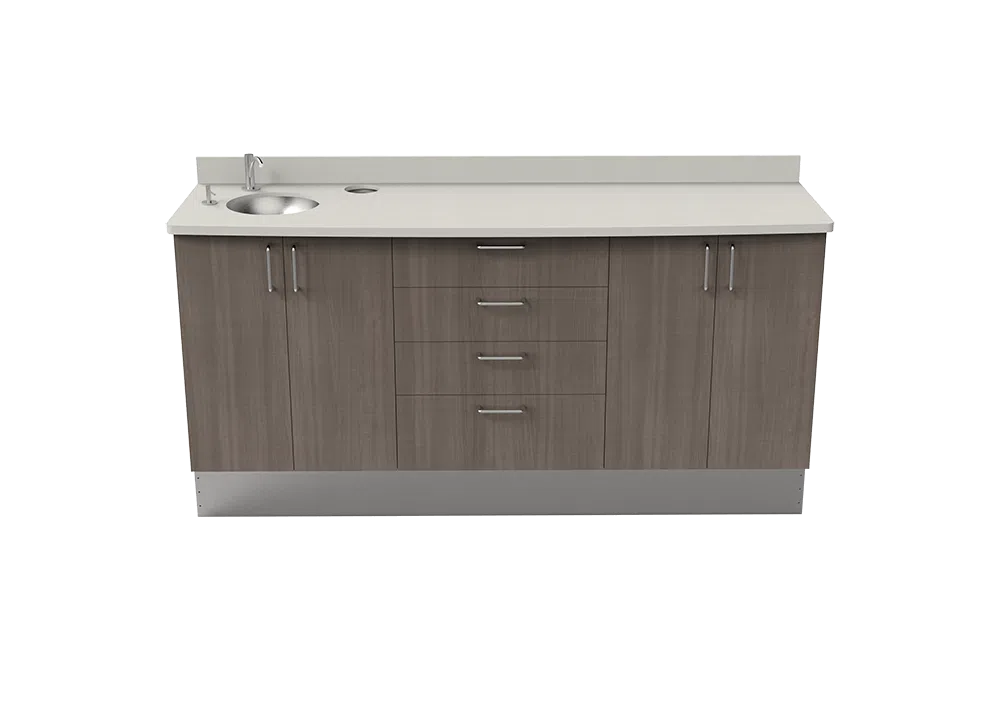 Belmont K-Series - Three Module Console with Left Sink. List:
