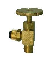 1/4" Poly x 1/4" MPT Right Angle Needle Valve