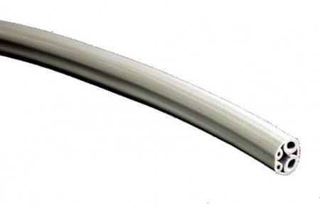 HP Tubing, 4 Hole, Asepsis Coiled Gray