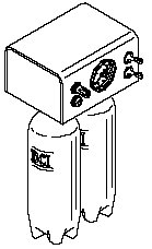 Asepsis Self-Contained Deluxe Dual Water System w/2 Liter Bottle