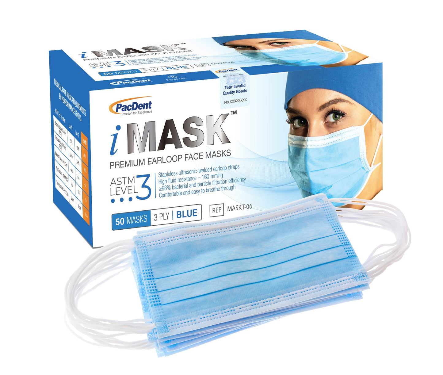 Pac-Dental Level 3 Masks - 50/Box