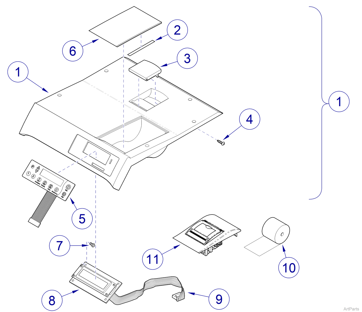 Midmark M11 and M9 Top Cover Parts
