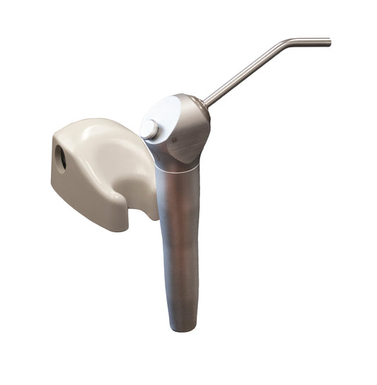 Air only syringe with Ring Latch, tubing, and holder