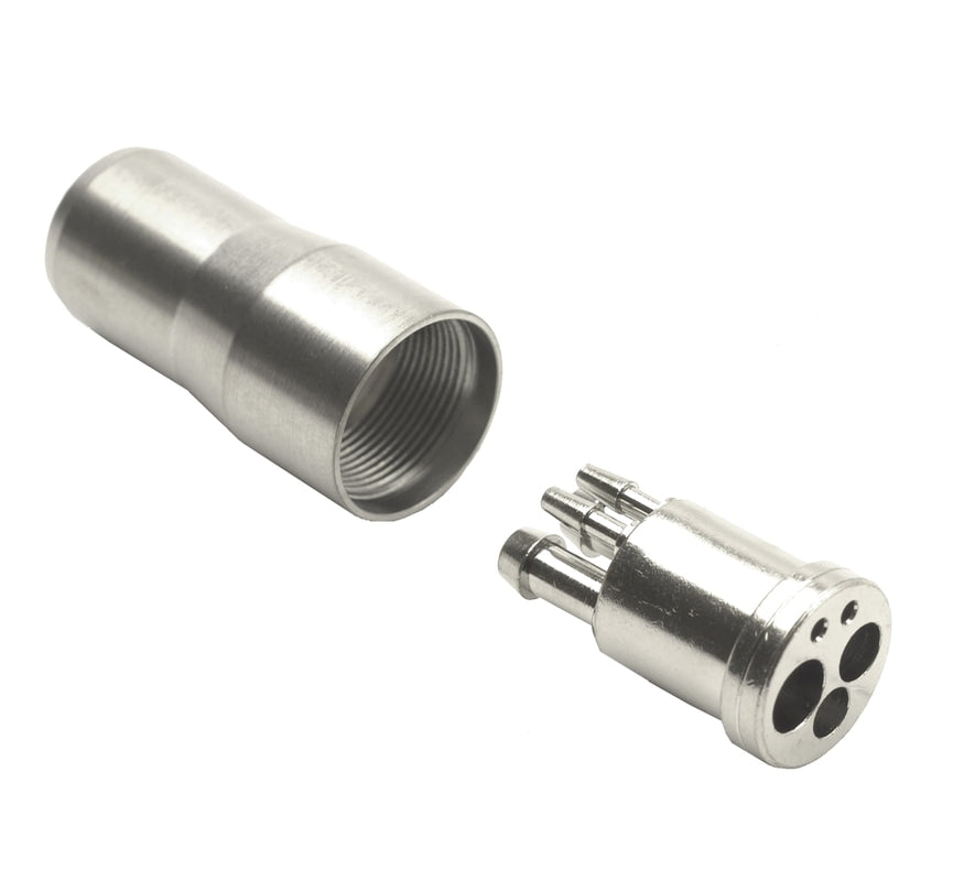 Midwest connector and nut with metal adaptor