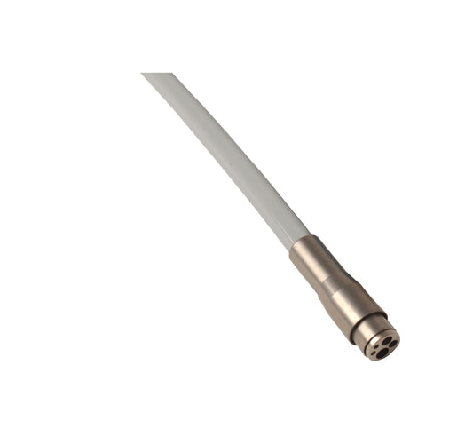 BDS 5 Pin Handpiece Illumination tubing with connector, nut, socket and bulb, straight gray