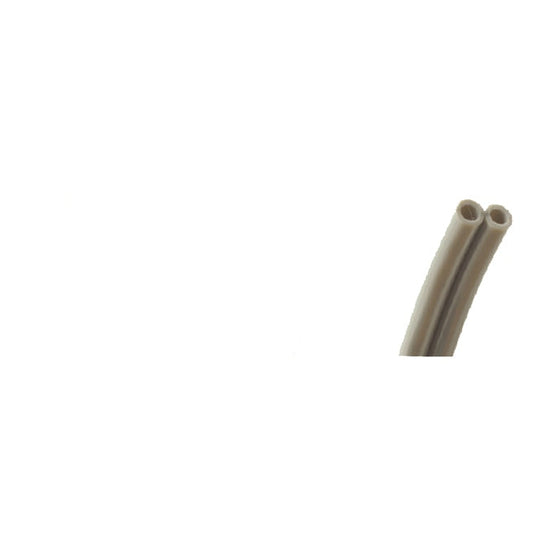 2-hole standard foot control PVC tubing, gray per ft.