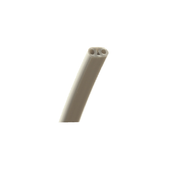 2-hole asepsis syringe tubing, straight gray per ft.
