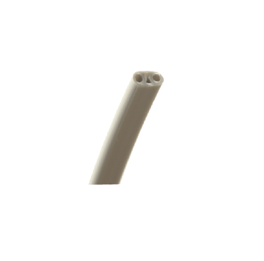 2-hole asepsis syringe tubing, straight gray per ft.