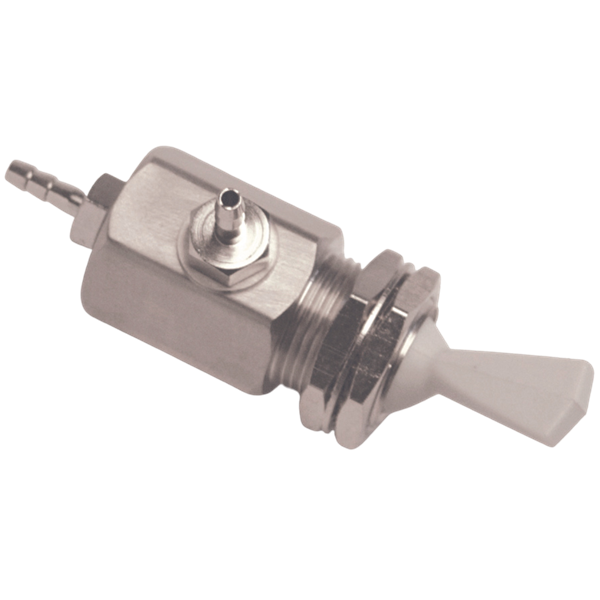 Toggle Valve, On/Off, 3-Way, Gray