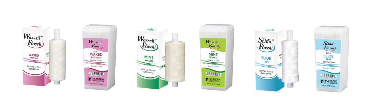WAXED NYLON FLOSS, Mint Flavored (200 yard/roll)