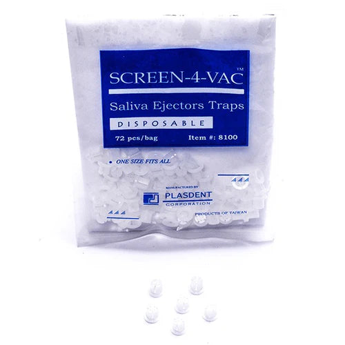 SALIVA EJECTOR TRAPS, One Size Fits All (72pcs/Bag)