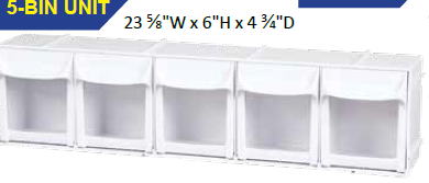 Plasdent 5-Bin Storage Unit