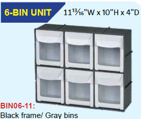 Plasdent 6-Bin Storage Unit