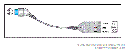 PATIENT CABLE - 3 LEAD DUAL KCC034
