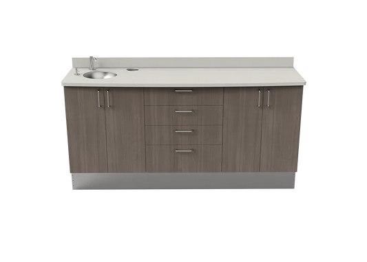 Belmont K-Series - Three Module Console with Left Sink. List: