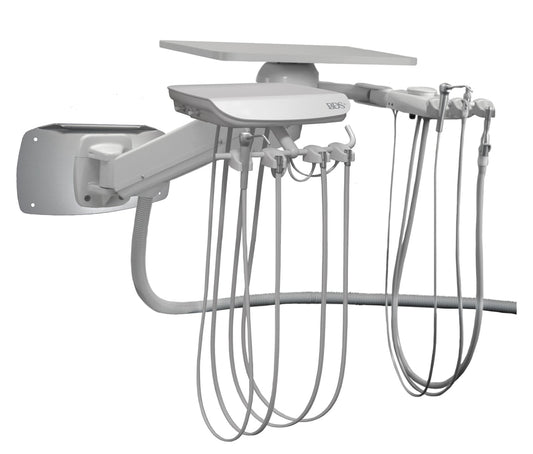 3 HP automatic rear delivery wall mounted duo system with pneumatic brake flex arm