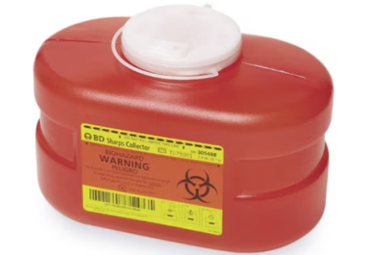 BD Multi-use One-Piece Sharps Container, 3.3 qt 305488