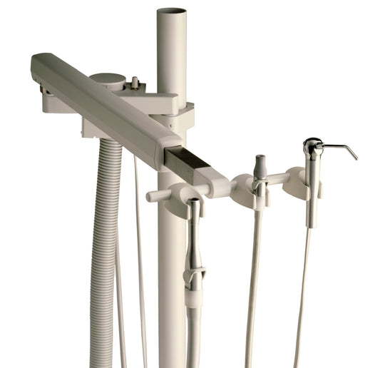 2” dia. post mount hygiene system with vacuum telescoping arm