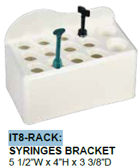 Plasdent COMPOSITE SYRINGES BRACKET, White, for 12 Syringes & 2 Bottles