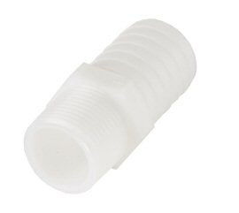 1/2" MPT x 1/2" Barb Adapter, Plastic