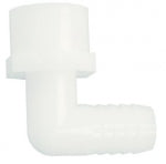 1/2" FPT x 5/8" Barb Elbow Adapter, Plastic