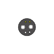 Gasket, 6-Pin HP, Black