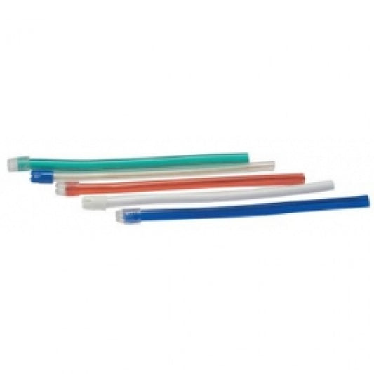 SALIVA EJECTOR CLEAR W/ BLUE TIP 100/BAG